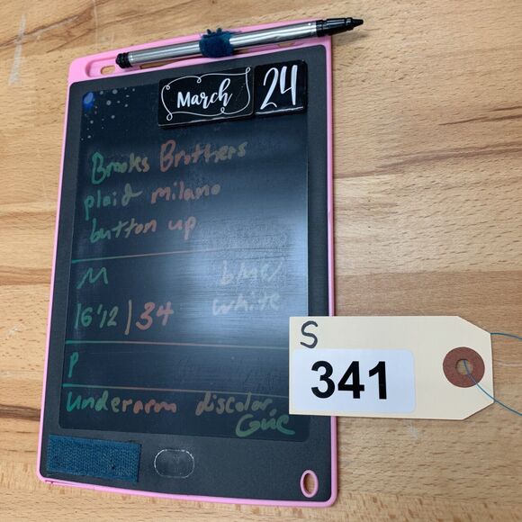 Brooks Brothers Shirt Mens 16.5 Blue White Plaid Milano Non Iron Cotton *READ - Picture 10 of 11